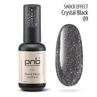 Гель лак PNB Shock Effect, Crystal Black 09